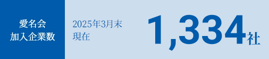 愛名会加入企業数 1,334社