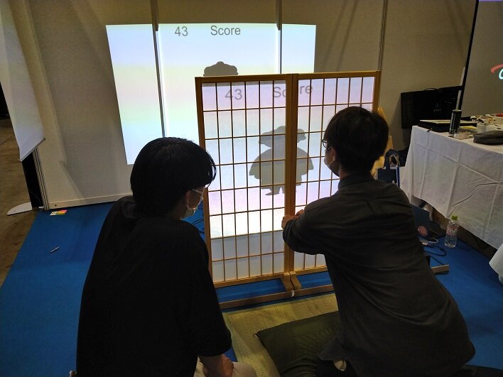 東京ゲームショウ2022に出展された障子を用いたゲーム