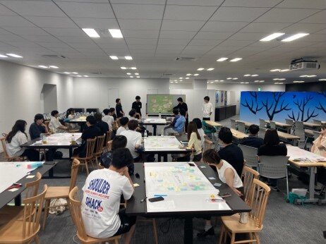 大学混合チームによるプレゼンの様子